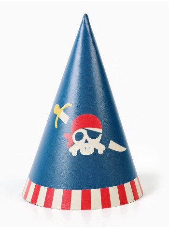 Колпак бумага 10 шт Пиратская вечеринка