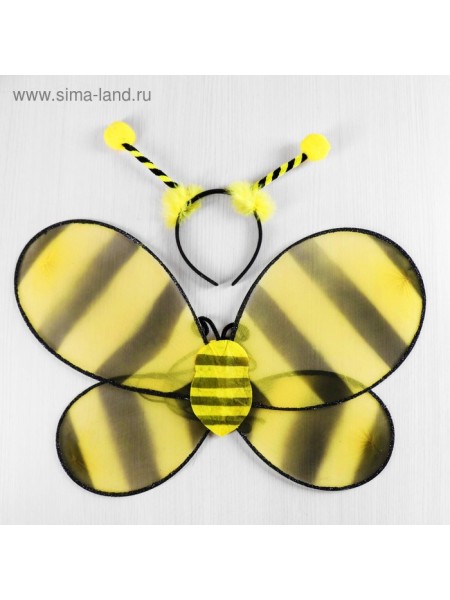 Набор карнавальный Пчелка 2 предмета: ободок/крылья