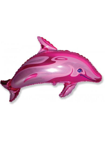Фольга шар Дельфинчик фуксия 24"/61 см 1 шт Испания