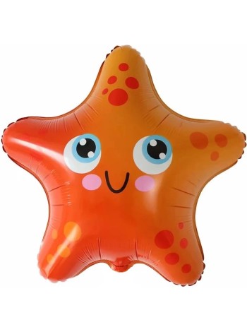 Фольга шар фигура Морская звезда 21"/53 см Китай
