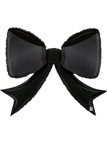 Фольга шар фигура Бант Черный 41"/104 см Grabo Италия
