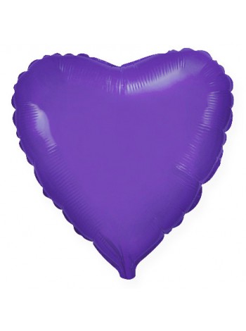 Фольга шар Сердце 18"/46 см металлик фиолетовый FM Испания 1204-0087