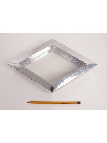 Коробка складная 28,5 х18 х5,5 см с окном цвет серебро 2 части