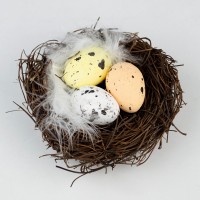 Гнездо с яйцами 10 см декоративное
