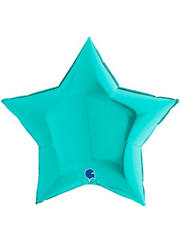 Фольга шар Звезда 36"/91 см металлик Tiffany Grabo бирюзовый
