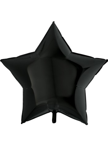 Фольга шар Звезда 36"/91 см пастель Black Grabo черный