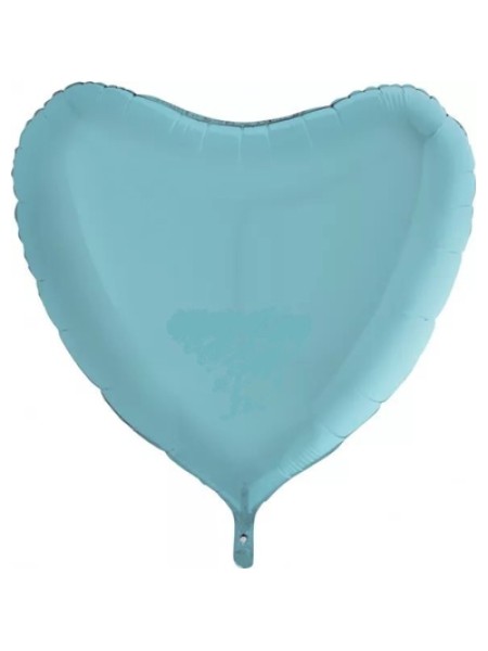 Фольга шар Сердце 36"/91 см пастель Blue Grabo голубой