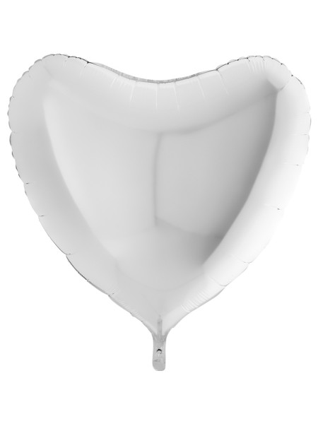 Фольга шар Сердце 36"/91 см пастель White Grabo белый