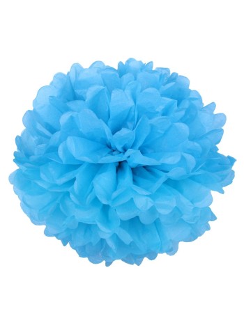 Подвеска Цветок объемный бумажная тишью 40 см цвет голубой HS-35-19