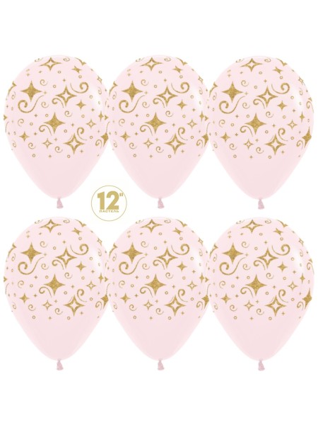 12 Сверкающие бриллианты макарунс нежно-розовый пастель 5 ст 25  шт