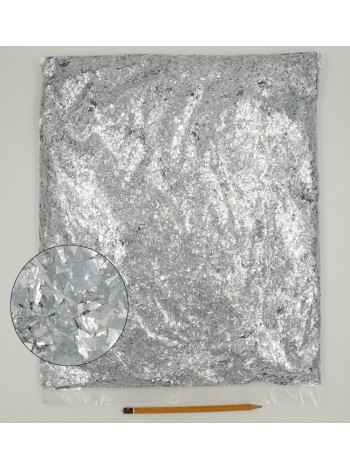 Конфетти дробленные 1000 гр металлик цвет серебряный HS-38-1