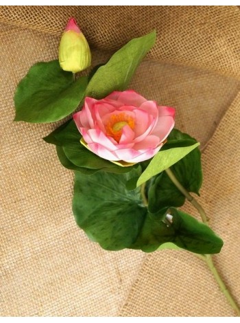 Лотос на ветке 60 см цвет нежно-розовый