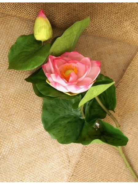 Лотос на ветке 60 см цвет нежно-розовый