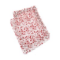 Салфетки ажурные 30 х40 см 1/50 цветные прямоугольная красные сердечки 301/01