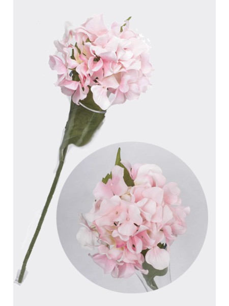 Цветок искусственный 48 см Гортензия цвет Розовый WK13388