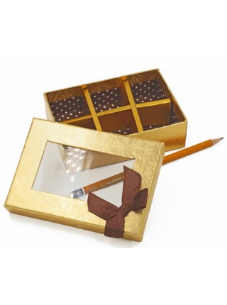 Коробка для конфет 13 х9 х4 см на 6 шт с окном HS-7-33