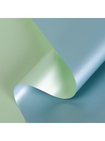 Пленка 58 х5 м цвет светло-зеленый/голубой металлик Дуэт