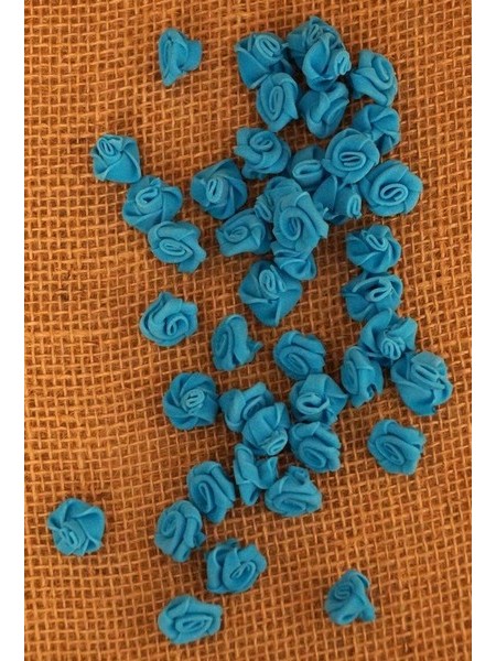 Роза 1,5 см фоамиран (90-100 шт в упаковке)  голубая
