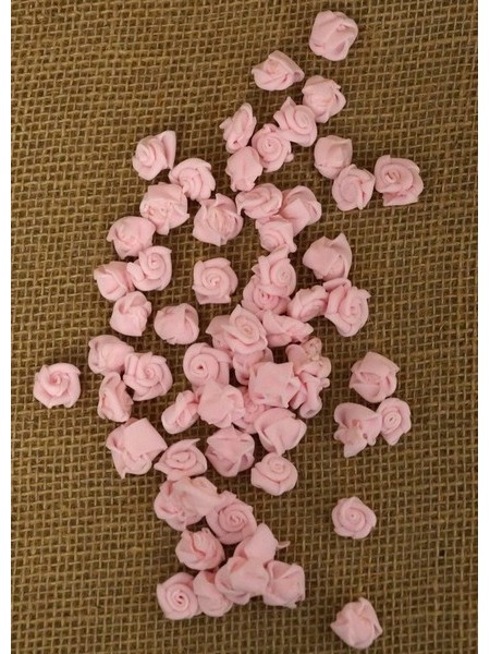 Роза 1,5 см фоамиран (90-100 шт в упаковке) светло-розовая