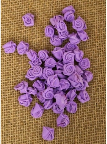 Роза 1,5 см фоамиран (90-100 шт в упаковке) фиолетовая