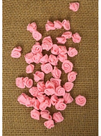 Роза 1,5 см фоамиран (90-100 шт в упаковке) розовая