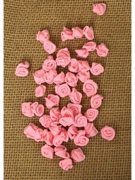 Роза 1,5 см фоамиран (90-100 шт в упаковке) розовая