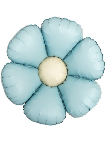 Фольга шар фигура Ромашка Голубой Сатин 24"/61 см НАДУВ ВОЗДУХОМ в упак